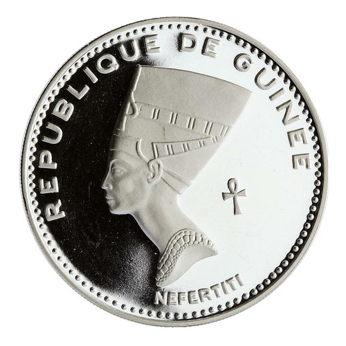 Guinea 500 francs Egyptian Queen Nefertiti proof silver coin 1970