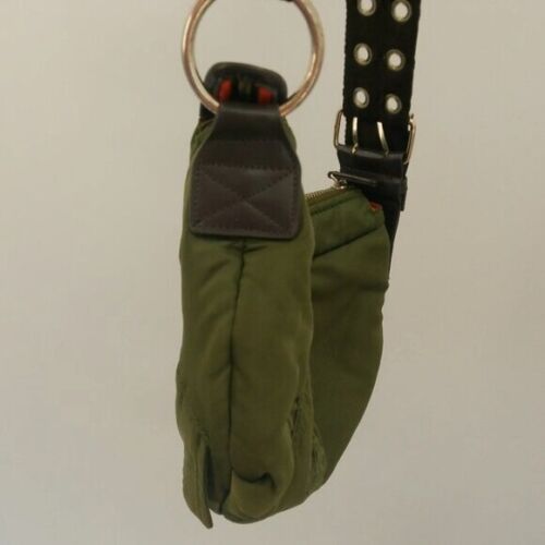 VINTAGE Y2K Old Navy Shoulder Bag Army Green Nylon Seatbelt Adjustable Strap - Picture 6 of 13