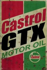Retro Metal Sign, Garage, Man Cave, She Shed, Bar  30cm x 20cm Castrol GTX Motor