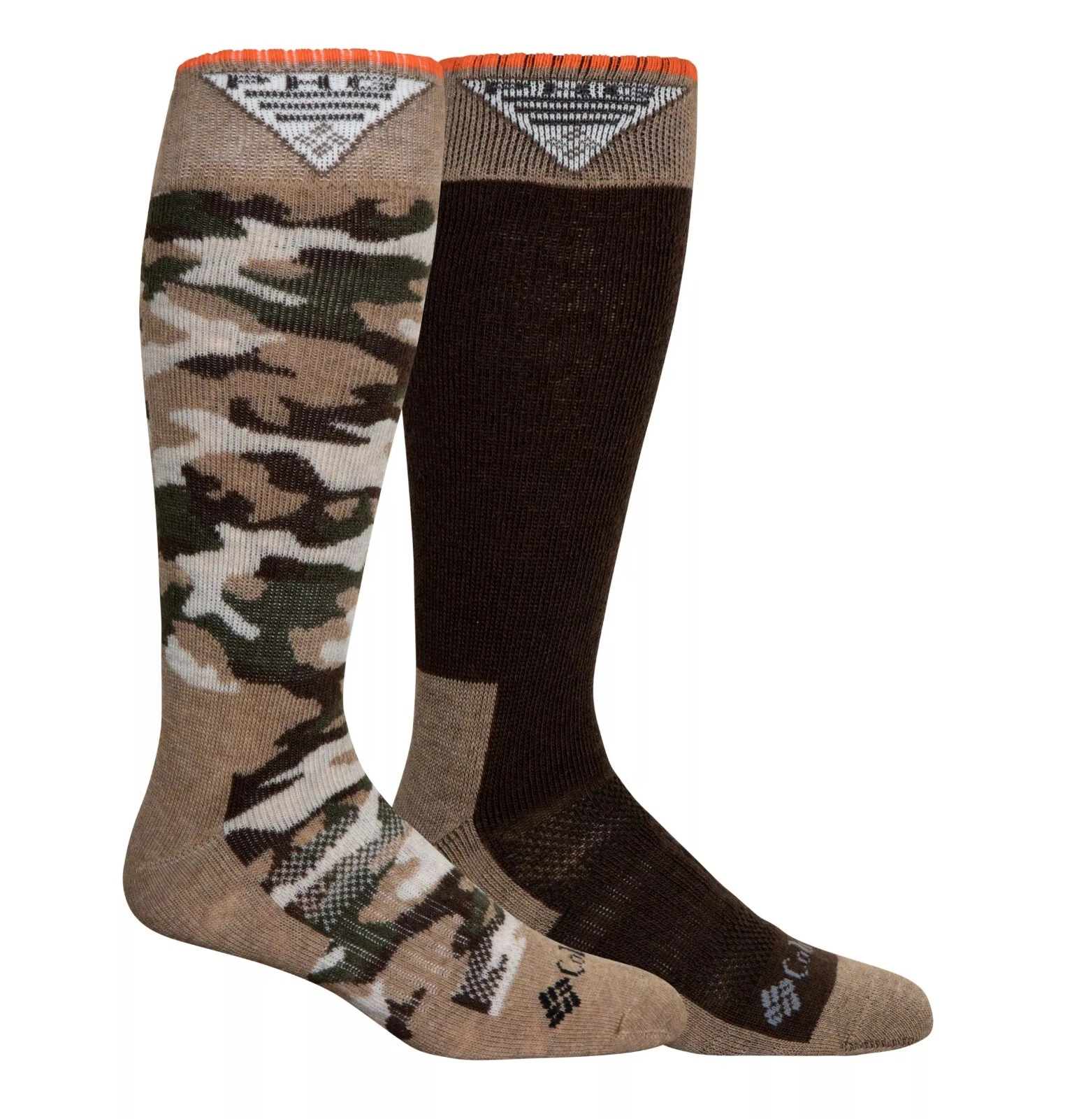 COLUMBIA Men's PHG Camo Wool Crew Socks 2 pairs, Size :8-12 (Large)