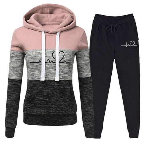 Chándal Mujer Conjunto de Dos Piezas Traje Sudaderas y Pantalones Ropa |  eBay