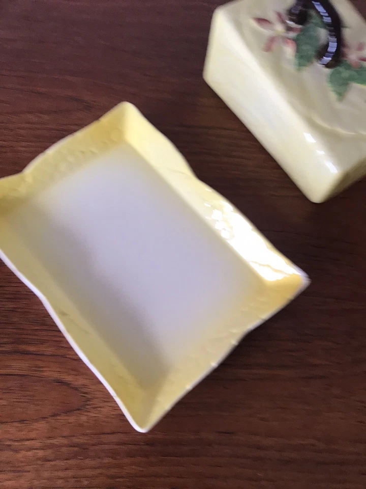 Vintage Carlton Ware Apple Blossom Lidded Butter Dish Made In England - image 4 of 4