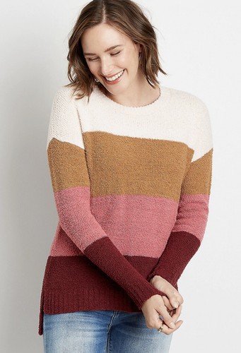 Maurices Sweater Color Block Shirt XL 