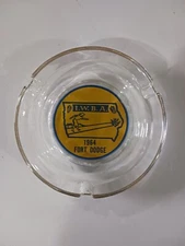 Vintage Glass Ashtray I W B A 1964 Fort Dodge Iowa Womans Bowling Association 