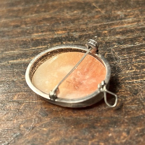 Vintage antike Kamee Brosche 800 Silber Verschluss 6 g Gramm D - Bild 14 von 15