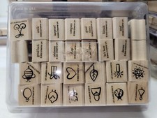 stampin' up good times set of 28 wood stamps / we1663 r4 t63
