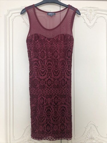 Apricot dress size xs/8 Burgundy | eBay