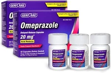 GeriCare Omeprazole Delayed Release Capsules 20 mg, Acid Reducer (84 CAPSULES)