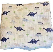 6S WOW PARENT'S CHOICE Dinosaurs Muslin Swaddle Receiving Crib Baby Blanket