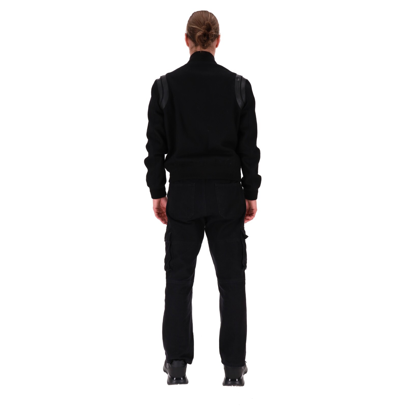 Giacca bomber Saint Laurent in pelle con rifiniture in lana Teddy