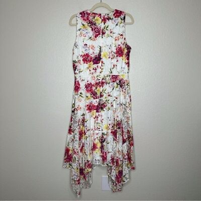 Taylor Floral-Print Lace Handkerchief-Hem Dress | eBay Taylor Floral-Print Lace Handkerchief-Hem Dress | eBay