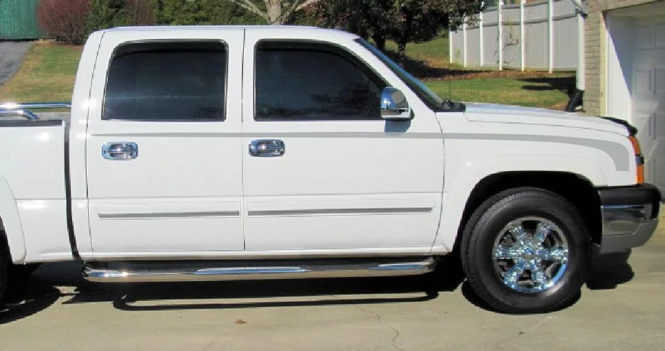 Calcomanías gráficas adhesivas de vinilo Chevrolet Silverado Hockey Stripe 3M 2003-2006 Foto 4 de 4