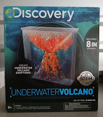Discovery Underwater Volcano STEM Project Kit Lava Eruption New, Open Box