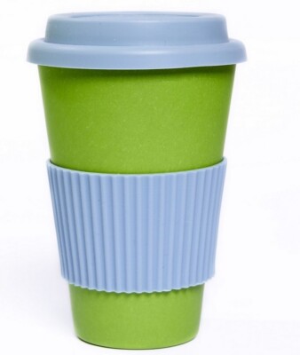 5 grün/blau umweltfreundliche recycelte Kaffee Reisebecher - Ausverkauf Schnäppchen