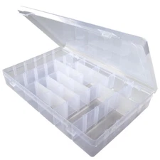 Craft County Embroidery Floss & Thread Organizer Box - Clear White Plastic