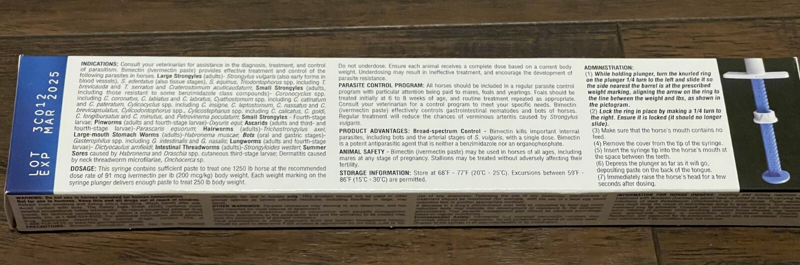 New Horse Wormer Dewormer Apple Flavor Paste (Ivermectn 1.87 Exp