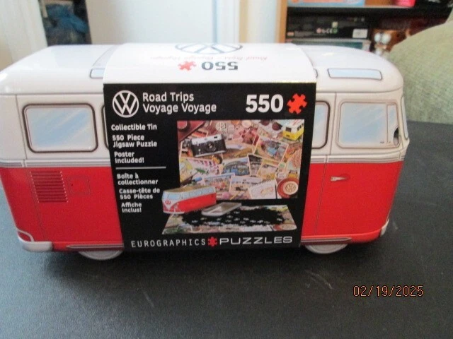 Volkswagen Bus Metal Tin w/ Puzzle 550 pc new - Image 3 of 4