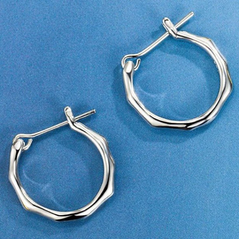 Bamboo Hoop Fashion Earrings for sale