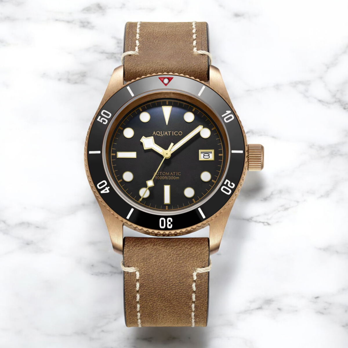 AQUATICO 42MM Limited Edition Bronze Sea Star Black Dial Ceramic