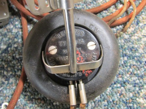 Auriculares Vintage Signal Corp. ~ 1 K Ω ~ HB-7 ~ Receptor Tipo R-14 - Imagen 4 de 8