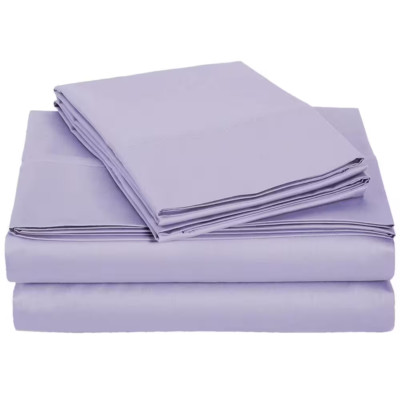 Monroe Solid 4-Piece Microfiber Lavender Full Sheet Set