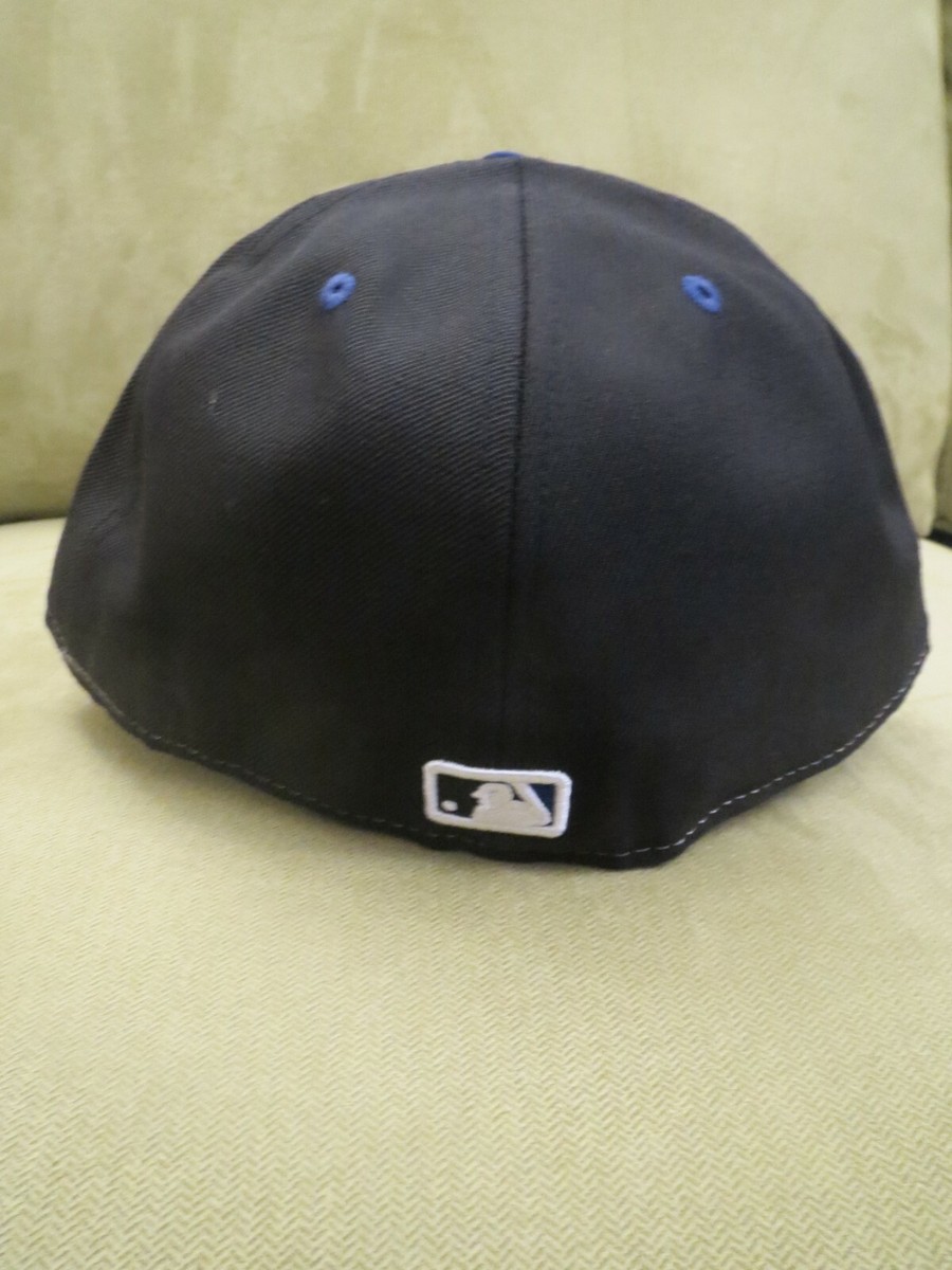 New Era LA Dodgers Fitted Hat Split Black, Blue Wedge Triangle