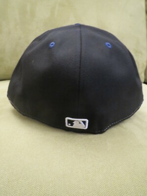 New Era LA Dodgers Fitted Hat Split Black, Blue Wedge Triangle