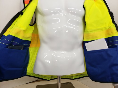 HIGH VISIBILITY BLACK SERIES Safety Vest Solid Front Mesh Back - Picture 46 of 62
