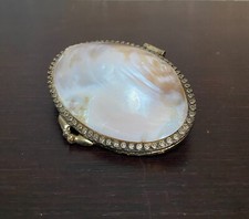 5" Mother of Pearl Shell Oval Clutch Bag Clasp Pouch Evening Dinner