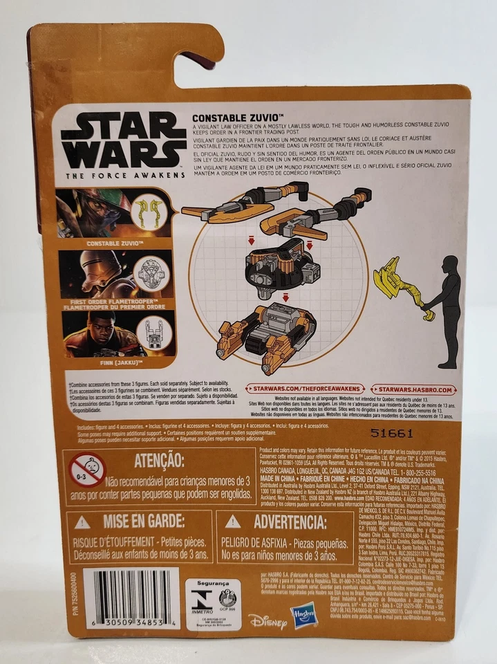 Star Wars CONSTABLE ZUVIO The Force Awakens Disney Hasbro - Image 3 of 3