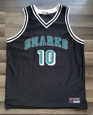 Vintage Nike Team Sharks Basketball Jersey (San Jose?) USA