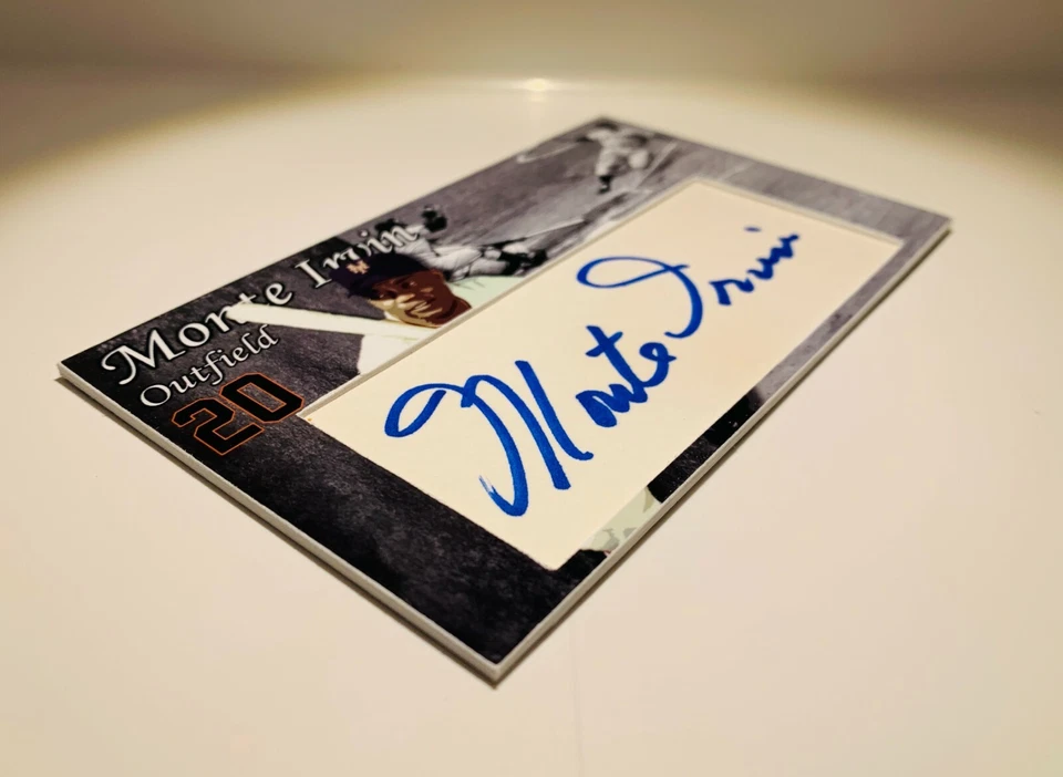 Monte Irvin HOF Custom Cut Signature Jumbo Card (3x5in) BEAUTIFUL PIECE - Image 3 of 4