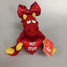 Stuffed Animal Dragon Hot Stuff Red Sitting 20cm Soot 3393 610046