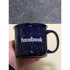FACEBOOK Social Media Blue w/ White Specks Mug