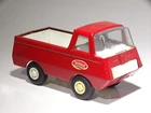 💥 Vintage Tonka ~ 4 1/2" Red MINI Truck ~ USA MADE ~ Pressed STEEL ~ USED 💥