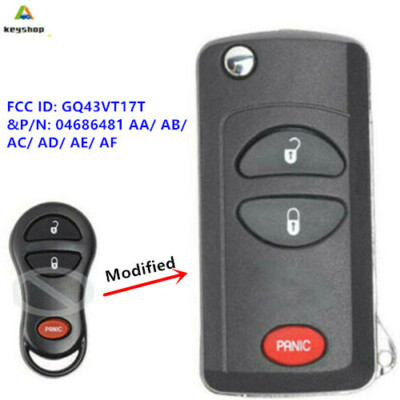 2-Pack Key Fob Remote For Dodge Ram/Chrysler/Plymouth - Compatible With GQ43VT17T, 04686481 (1999-2005 Models) - View #10