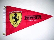 FERRARI 12" X 20" FLAG PENNANT SINCE 1939 **DOUBLE SIDED**
