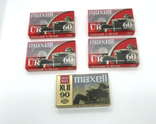 Lot Of 5 Maxell Normal Bias UR 60 Min XLII High Bias 90 Min Cassette Tapes New