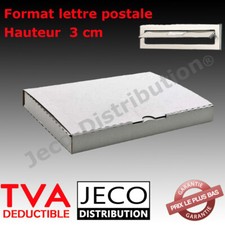 Boite postale extra plate carton blanche 340x250x30mm expédition lettre suivie
