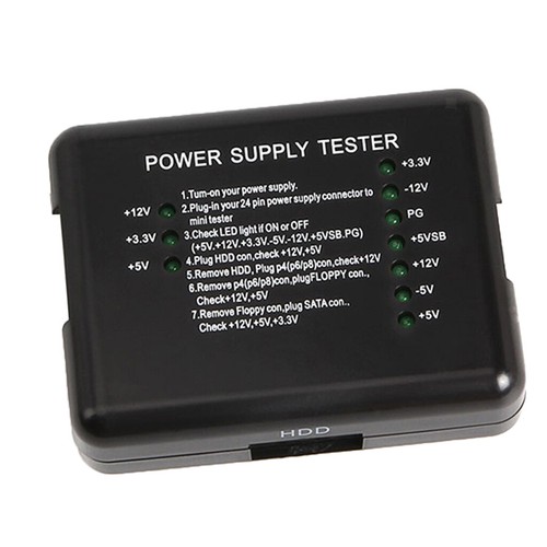 PC Computer Netzteil Tester LED 20-Pol. und 24-Pol. für HDD SATA ATX - Afbeelding 3 van 6