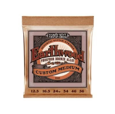Ernie Ball Earthwood Custom Medium Phosphor Bronze Acoustic Guitar Strings (12.5