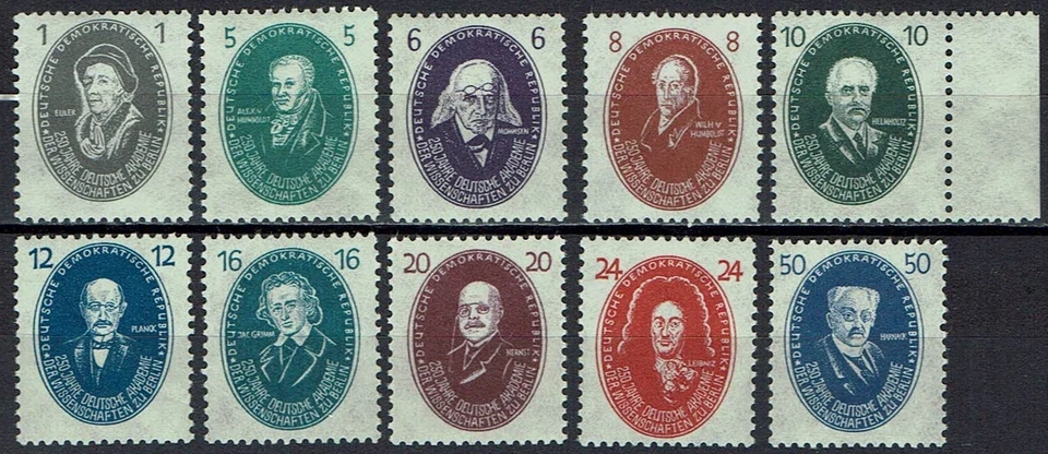 DDR Michel Nr.: 261/70 postfrisch Satz Akademie der Wissenschaft 150 M€ - Bild 1 von 1