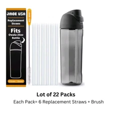 Lot of 20 Jmoe USA Straws for Owala 25oz Water Bottle 6 Pack 1 Brush BPA Free