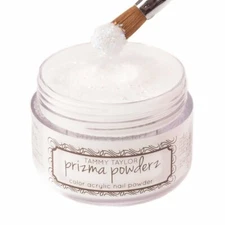 Tammy Taylor  Nails Acrylic  Prizma Powder -1.5oz -White Twinkling Stars P-159