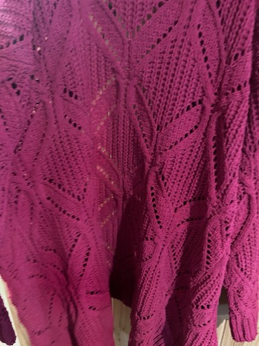 Terra & Sky Womens Cardigan 2X Pink Feminine Lagenlook Cozycore Momcore Basic - Picture 5 of 6