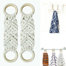 2 Pcs Kitchen Dish Towel Holder Crochet Hand Towel with Hanging Loop  Kitchen