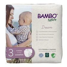 Bambo Nature Dream Baby Baby Diaper Size 3 9 to 18 lbs. 1000016925 348 Ct
