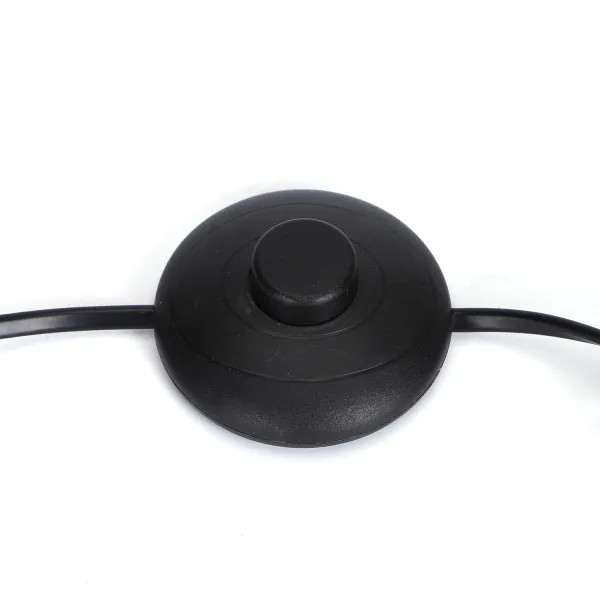 Aigostar Lampada da Terra Treppiede Metallo E27 Paralume Tessuto Nero H145cm IP2 foto 4