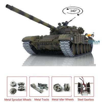 1/16 HengLong 3939 RC Tank T72 RTR 7.0 Metal Battle RC Tank Metal Tracks Armored