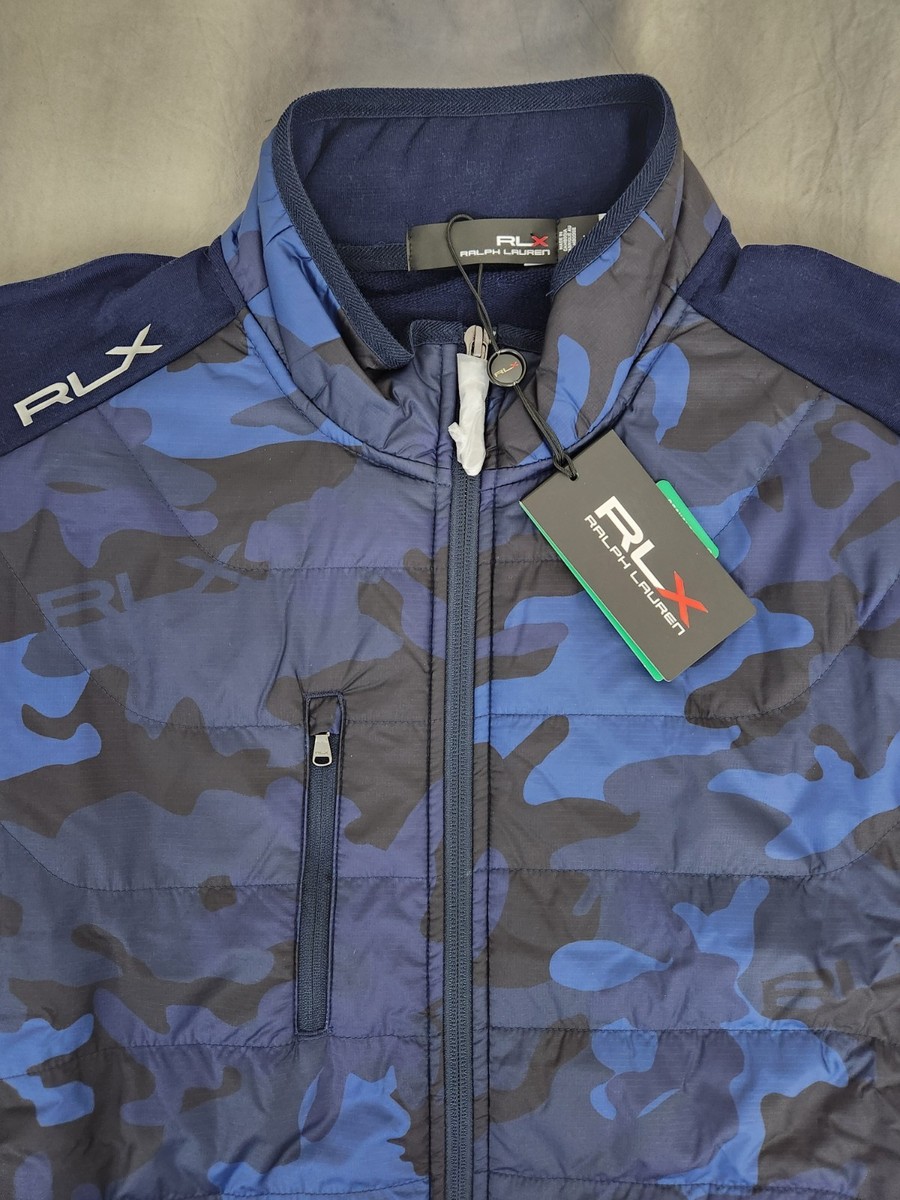 RLX Ralph Lauren Golf Hybrid Full-Zip Jacket Blue Camo Men's Size